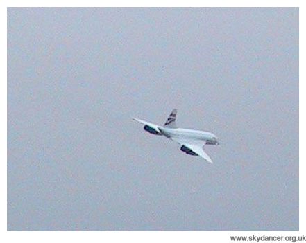 Concorde turning toward Bristol